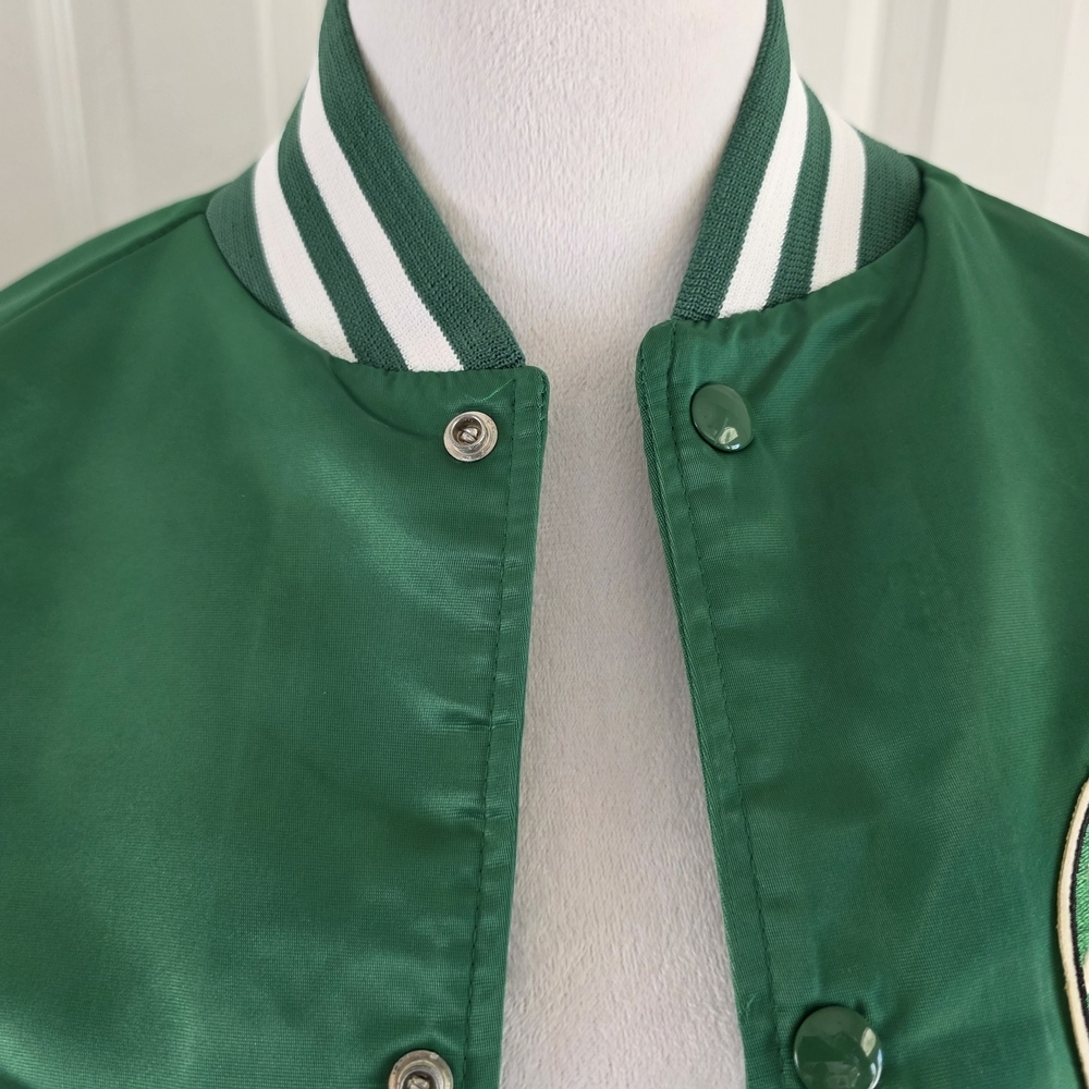 Vintage New York Jets Satin Varsity Jackets Mens L Chalk Line USA NFL - Picture 4 of 15